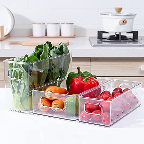 Caja de almacenamiento apilable para nevera, cajón de armario de cocina transparente, organizador de comida de huevo PET, contenedor de mantenimiento de frutas frescas, herramientas para el hogar