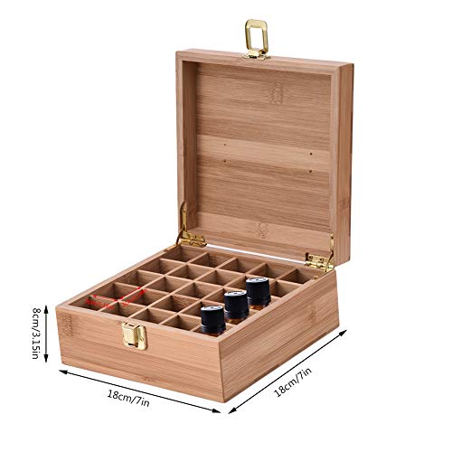 Caja de Bambú de Almacenamiento de Aceite Esencial de 25 Ranuras - Almacenamiento 5 a 10 ml de Botellas de Aceites Esenciales y Perfume #2