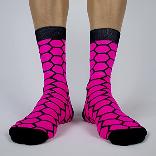 Calcetines de Ciclismo compresivos con Refuerzo en prepuntera. Edición Limitada. (Ride OR Die Rosa, 37-39)