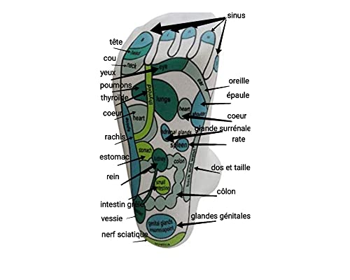 Calcetines y guantes de refleflexología acupresión con la ayuda del Batón, Fantasía, patrones de zonas del cuerpo, masaje de manos y pies