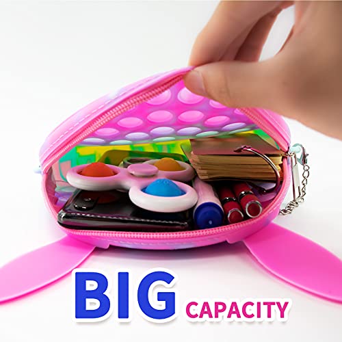 CaLeQi Pop it Push Bubble Bolsa de Hombro, Fidget Sensory Toy Bag Simple Toy Bag Sensory Bolsas de Hombro Sensoriales, Moda Creativa Diagonal Bolsa Juguetes de Mano