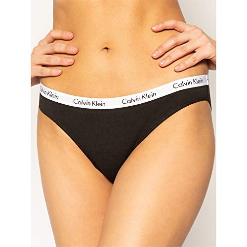 Calvin Klein Bikini 3pk Braguitas, Black/White/Black Wzb, M (Pack de 3) para Mujer