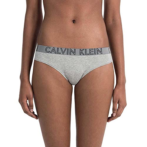 Calvin Klein Bikini Brief Braguita, Grey Heather 020, L para Mujer