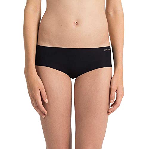 Calvin Klein High Waist Hipster-Invisibles Braguita, Negro (Black 001), L para Mujer