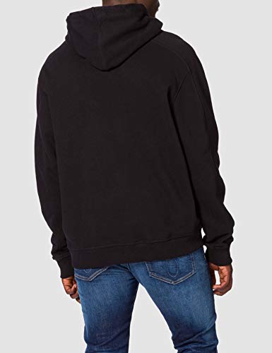 Calvin Klein Jeans Sudadera con Capucha de Micro Marca, CK Black, L para Hombre