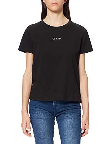 Calvin Klein Mini Calvin Klein T-Shirt, Camiseta para Mujer, Negro (Ck Black), L