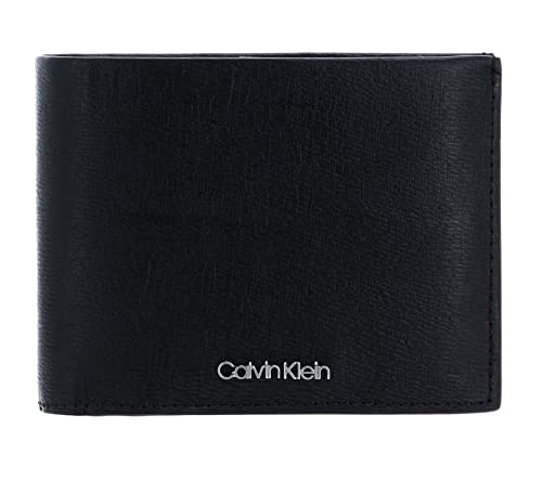 Calvin Klein Minimalism Cartera Tri-Fold para Hombre, CK Black, OS