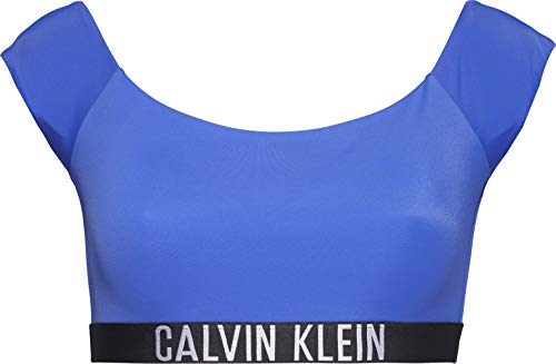 Calvin Klein Off Shoulder Top Bikini, Azul De Amparo, M para Mujer