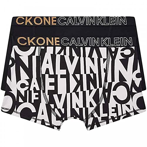 Calvin Klein Paquete de 2 Calzoncillos Bañadores Ajustados para Hombre, Brokenstripewhiteaop/Pvhblack, 8 años (Pack de 2) para Niños