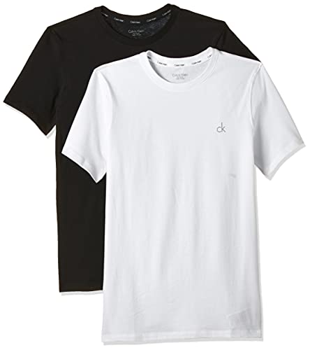 Calvin Klein Ss Tee Camiseta, Negro (Black/White 908), 176 centimeters (Talla del fabricante: 14-16) (Pack de 2) para Niños