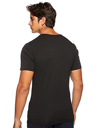 Calvin Klein S/s V Neck 2pk Top de Pijama, Black, L (Pack de 2) para Hombre