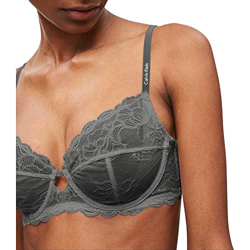 Calvin Klein Unlined Full Coverage Sujetador, Gris (Mountain Ash Amh), C (Talla del Fabricante: 0C34) (Pack de 2) para Mujer