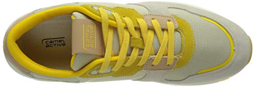 camel active Ramble Sneaker, Zapatillas Mujer, Beige Amarillo, 36 EU