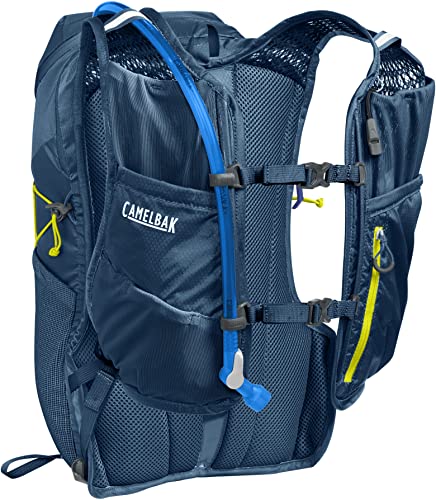 CamelBak Octane 18 16 l Pack + Crux 2 l, Multisport Packs con HIDRATACIÓN Unisex Adulto, Gibraltar Navy/Sulphur Springs, 18 L