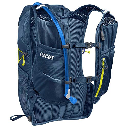 CamelBak Octane 18 16 l Pack + Crux 2 l, Multisport Packs con HIDRATACIÓN Unisex Adulto, Gibraltar Navy/Sulphur Springs, 18 L