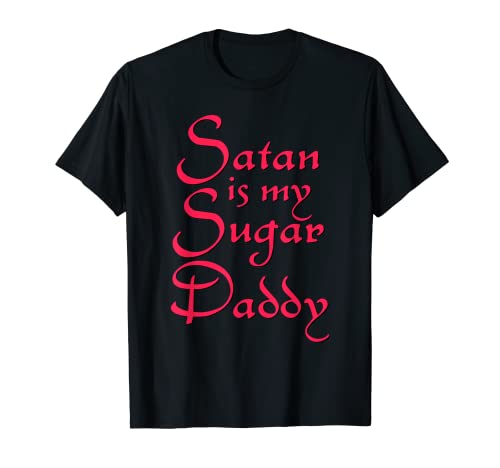 Camiseta Satanás Is My Sugar Witchy Satanic Cute Daddy Girly Sweet Camiseta