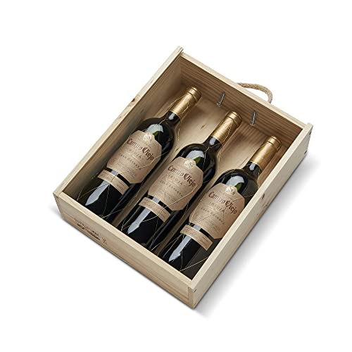 Campo Viejo Gran Reserva Caja de madera Premium 3 botellas D.O.Ca Rioja Vino - 750 ml