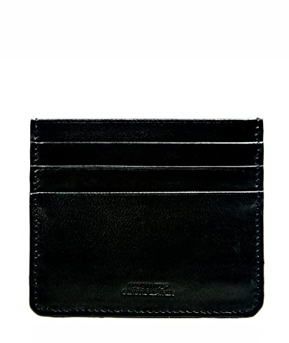 Cartera porta C/C Trend Negro Piel auténtica 100% Genuine Leather Credit Card Wallet