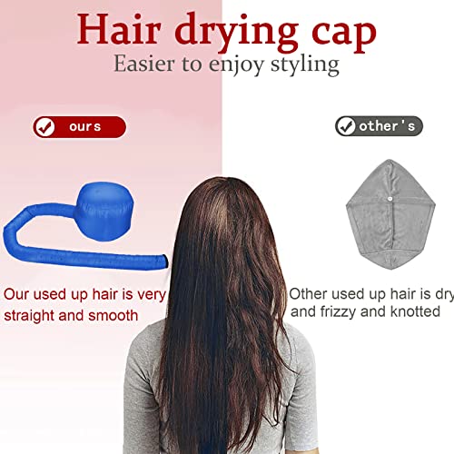 Casco para Secar de Pelo, Ajustable con Capucha, para Secador de Pelo de Mano Universal, Secador de Pelo, para Mujeres y Niñas, Peinado, Rizado, Secado de Cabello (Azul)