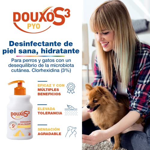 CEVA DOUXO S3 PYO CHAMPU 200ml, Negro, 200 ml (Paquete de 1), 200