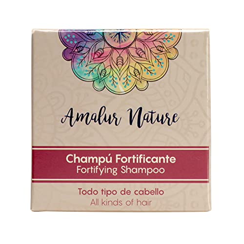 Champú sólido fortificante con aceite de ricino - Sin sulfatos - apto para barba (100 gramos) - amalur nature