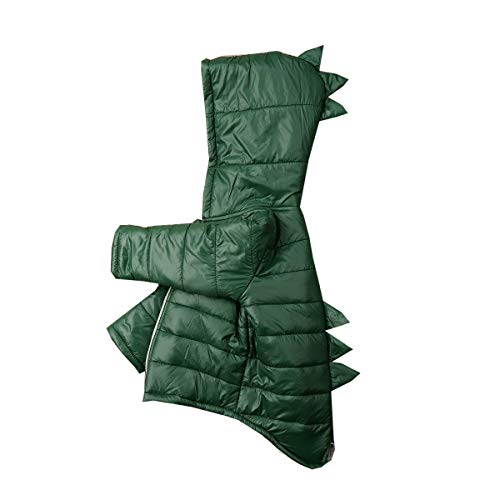 Chaqueta Bebé Niño con Capucha Abrigo Invierno Ligero con Diseño Animados Dinosaurio para Chicos 1-7 Años Ropa Invierno de Algodón con Cremallera para Esquí Traje de Invierno (Verde, 1-2 Años)