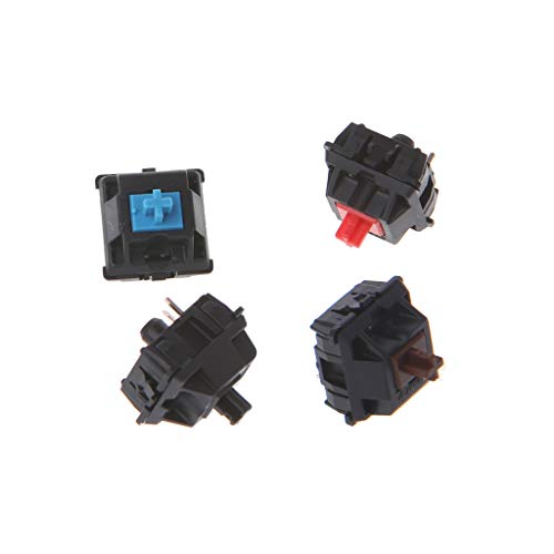 chenpaif MX Switches, 10Pcs Interruptor de Teclado mecánico Original Cherry MX Switch 3 Pin Red Shaft