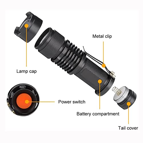 Chilymes Linterna Ultravioleta, LED Linterna UV luz Negra, Luz Ultravioleta, UV Flashlight 395 NM Luz Lampara UV (una Pieza)