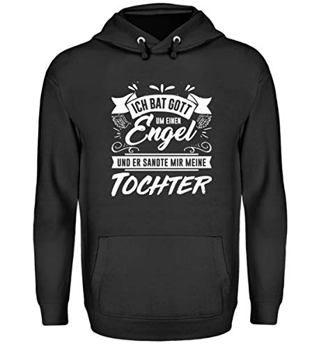 Chorchester Sudadera unisex con capucha para madre e hija con texto en alemán "Ich Bat Gott um Engel Negro Jet L