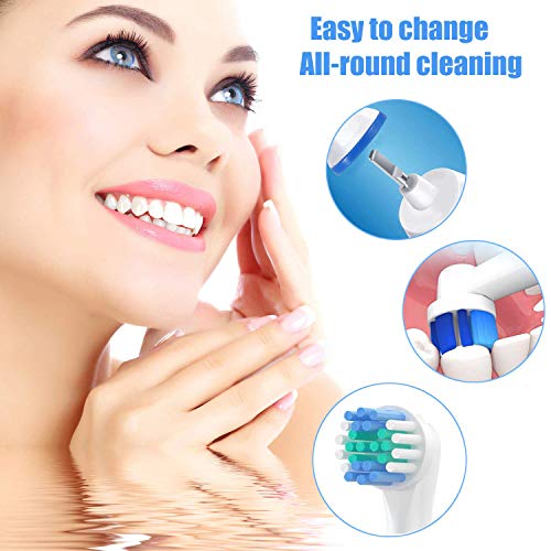 Chuangdi Paquete de 16 Precision Clean Cabezales de repuesto para cepillos de dientes eléctricos, compatible para Braun Oral-B Cepillo de dientes eléctrico