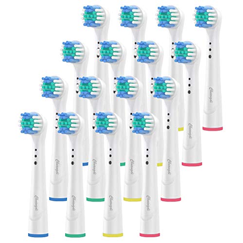 Chuangdi Paquete de 16 Precision Clean Cabezales de repuesto para cepillos de dientes eléctricos, compatible para Braun Oral-B Cepillo de dientes eléctrico