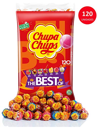 Chupa Chups Original Caramelo con Palo, de Sabores Variados, 120 x 12g