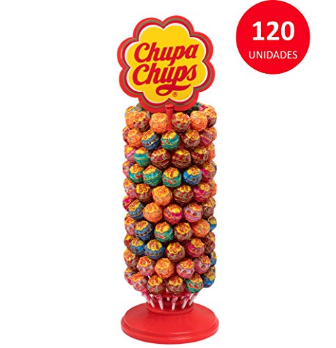 Chupa Chups Original, Caramelo con Palo de Sabores Variados, Rueda de 120 unidades de 12 gr. (Total 1.440 gr.)