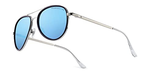 CLANDESTINE A15 Silver Navy Ice Blue - Gafas de sol Nylon HD Hombre & Mujer