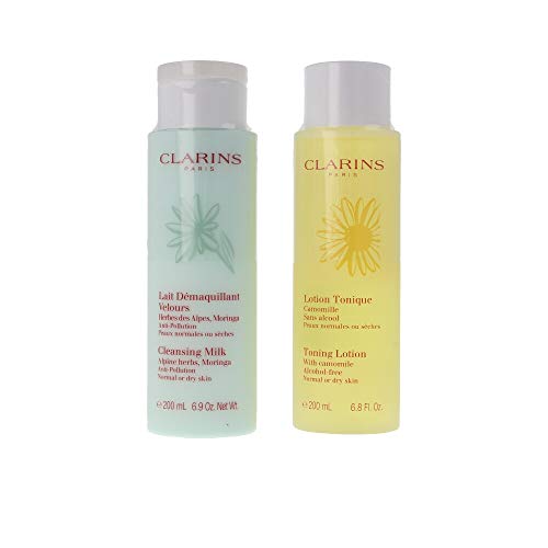 Clarins 57913 Set Duo Leche Desmaquillante Pn-Ps y Tonico Pn-Ps, 400 ml