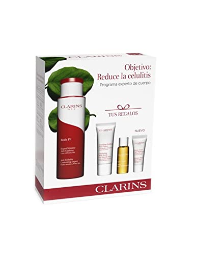 Clarins body fit 200ml + exfoliante corporal 30ml + aceite tonico 10ml + balsamo corporal 8ml