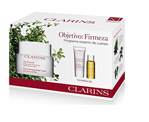 Clarins lift fermete 200ml + exfoliante corporal 30ml + aceite tonico 10ml + balsamo corporal 8ml