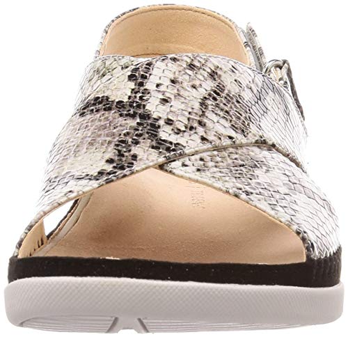 Clarks Tri Alexia Sandalias de Talón Abierto Mujer, Beige (Grey Snake Grey Snake), 39 EU