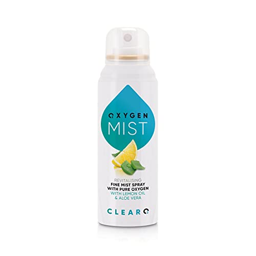 ClearO2 Oxygen Mist - Spray facial revitalizante con oxígeno puro, limón y aloe vera, 100 ml