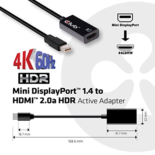 Club 3D Mini DisplayPort Negro Negro