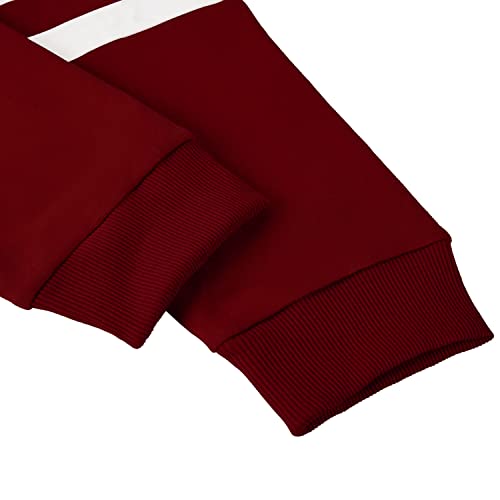 CMTOP Sudadera con Capucha Mujer Sudadera para Mujer De Manga Larga Chaqueta Abrigo Otoño Invierno Hoodie Sudadera Sueltos Pullover con Estampado la Camiseta(Vino Rojo,XL)