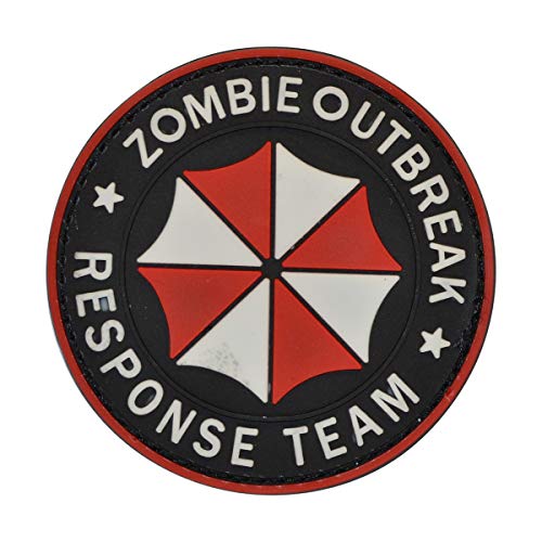 Cobra Tactical Solutions Resident Evil Zombie Outbreak Red Border PVC parche con velcro para airsoft Paintball