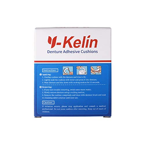 Cojín adhesivo para dentadura inferior Y-Kelin, 30 almohadillas (1 Pack)