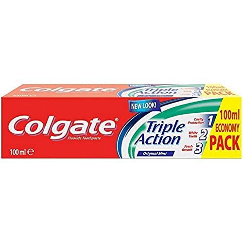 Colgate 23738 Dentífrico, Triple Acción, Multicolor, 17 x 4.5 x 3.5