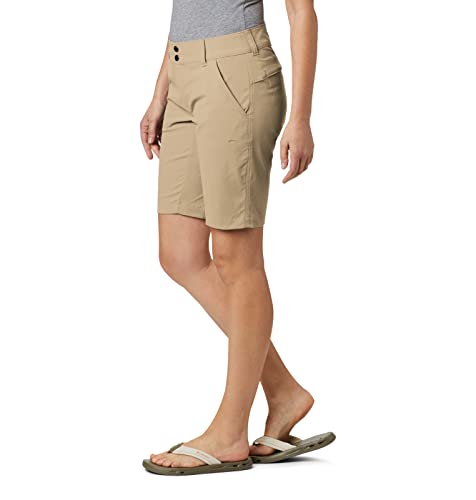 Columbia Saturday Trail Long Pantalones Cortos, Mujer, Color British Tan, tamaño 18