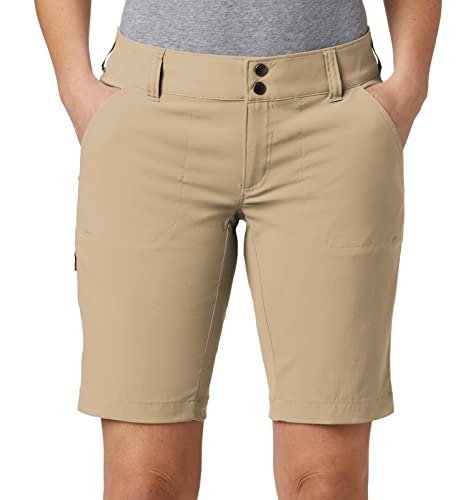 Columbia Saturday Trail Long Pantalones Cortos, Mujer, Color British Tan, tamaño 18