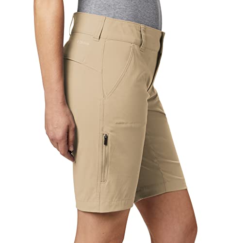 Columbia Saturday Trail Long Pantalones Cortos, Mujer, Color British Tan, tamaño 18