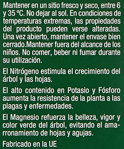 Compo 750 g Abono setos de larga, tipo de coníferas y plantas de hoja perenne, 6 meses de duración, Negro