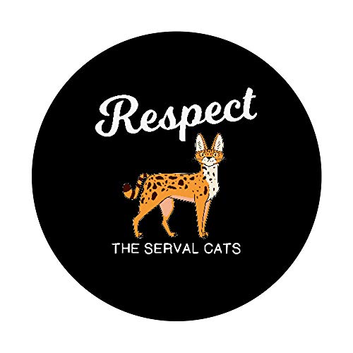 Conciencia de gatos salvajes Respeta a los gatos servales PopSockets PopGrip Intercambiable