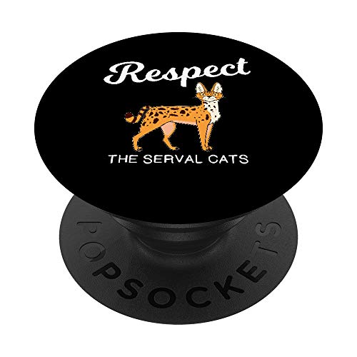 Conciencia de gatos salvajes Respeta a los gatos servales PopSockets PopGrip Intercambiable